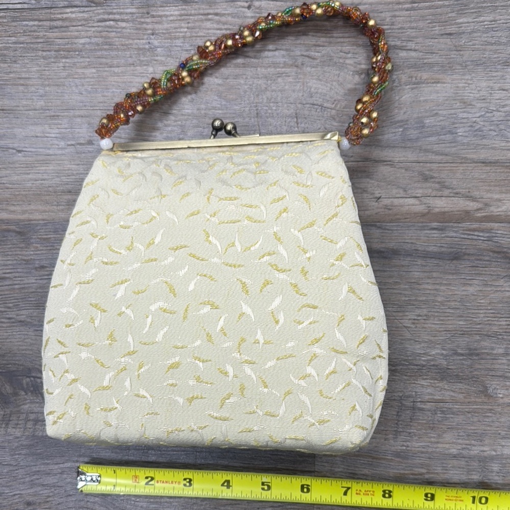 Mary Frances Tropical Palm Tree Beaded Handbag - Picture 3 of 6